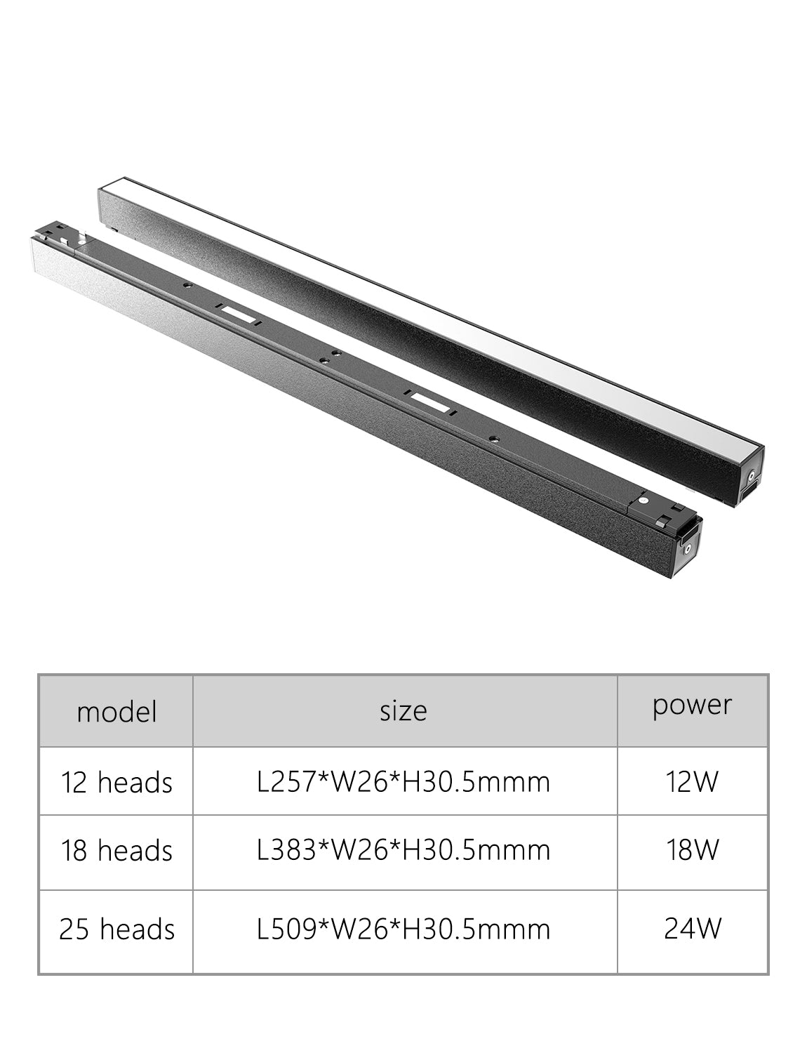 Surface mounted minimalist intelligent magnetic guide rail light, customizable dimming and color matching, home kit, Google smart light