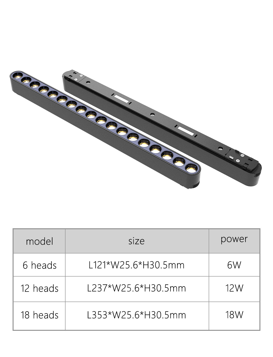 Surface mounted minimalist intelligent magnetic guide rail light, customizable dimming and color matching, home kit, Google smart light